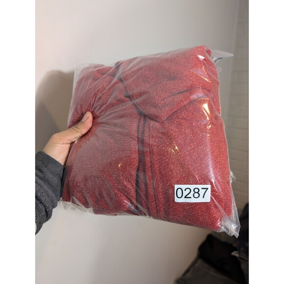 Lane Bryant Women Red Cowl Neck Sweater Plus 18/20 Artsy Mature Poncho - Picture 6 of 6